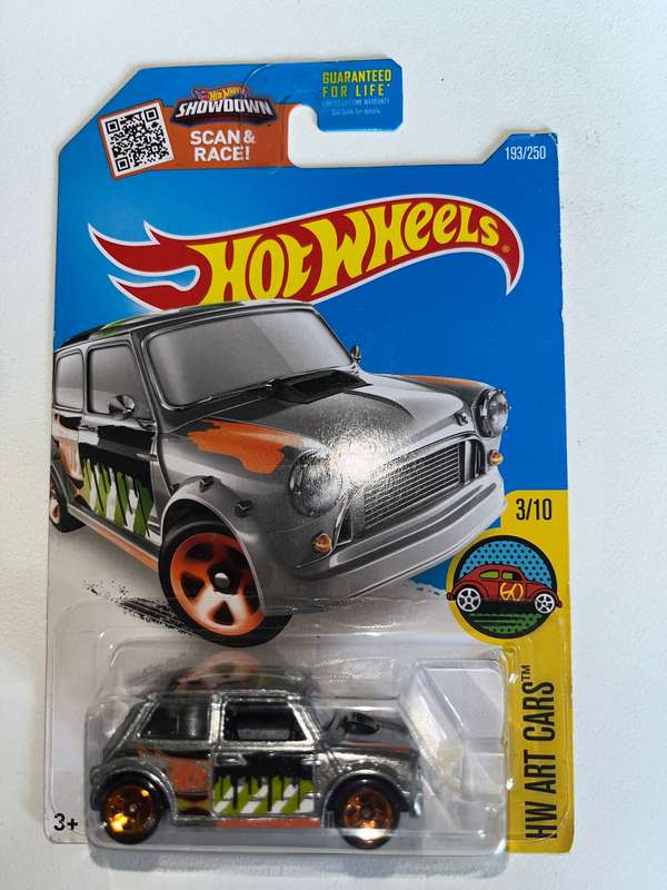 Hot wheels Mini Cooper long card silver version