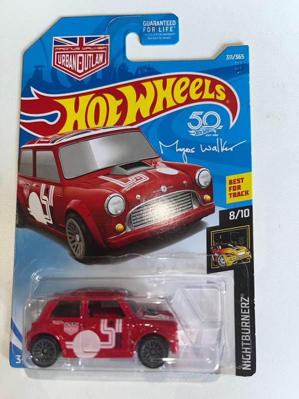 Hot wheels Mini Cooper red. Long card import