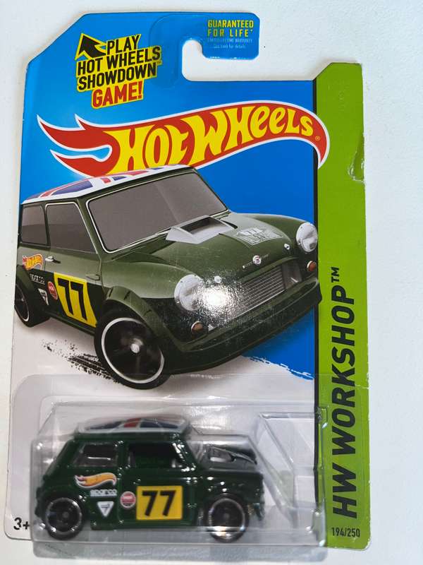Hot wheels Mini Cooper long card Green