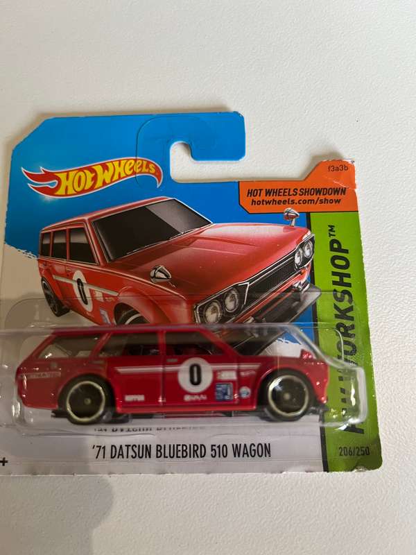 Hot wheels Datsun wagon red