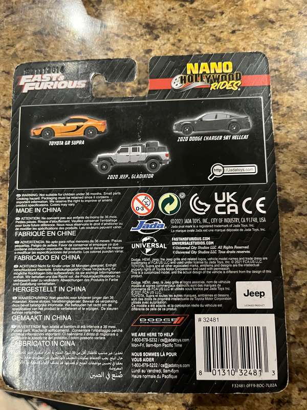 Jade Fast and Furious 3 car set 1/87 scale