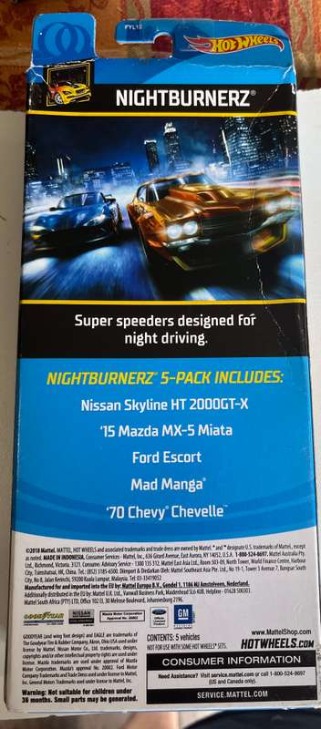 Hot wheels 5 car set Nightburnez