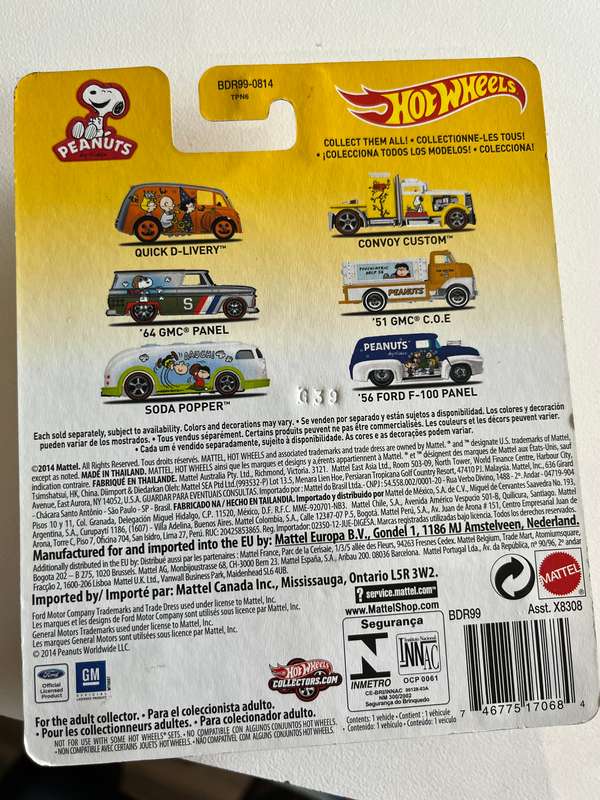 Hot wheels Peanuts 00s Custom convoy. Real riders