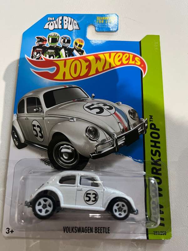 Hot wheels Volkswagen Beetle Herbie.  Long card imported edition