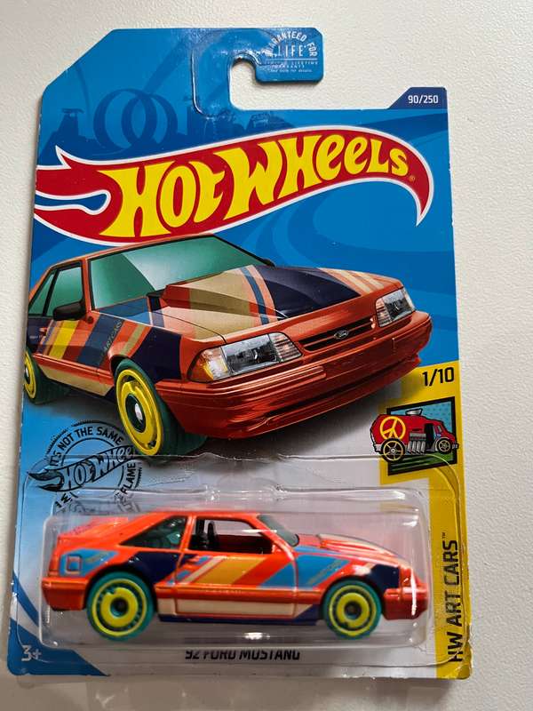Hot wheels mustang art car  long card