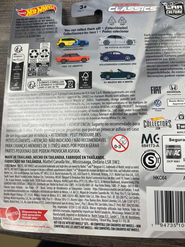 Hot wheels car culture Fiat Abarth 131.  Import