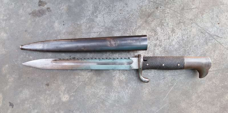 KS98 SAWBACK BAYONET USED BY SHUTZTRUPPE IN DSWA