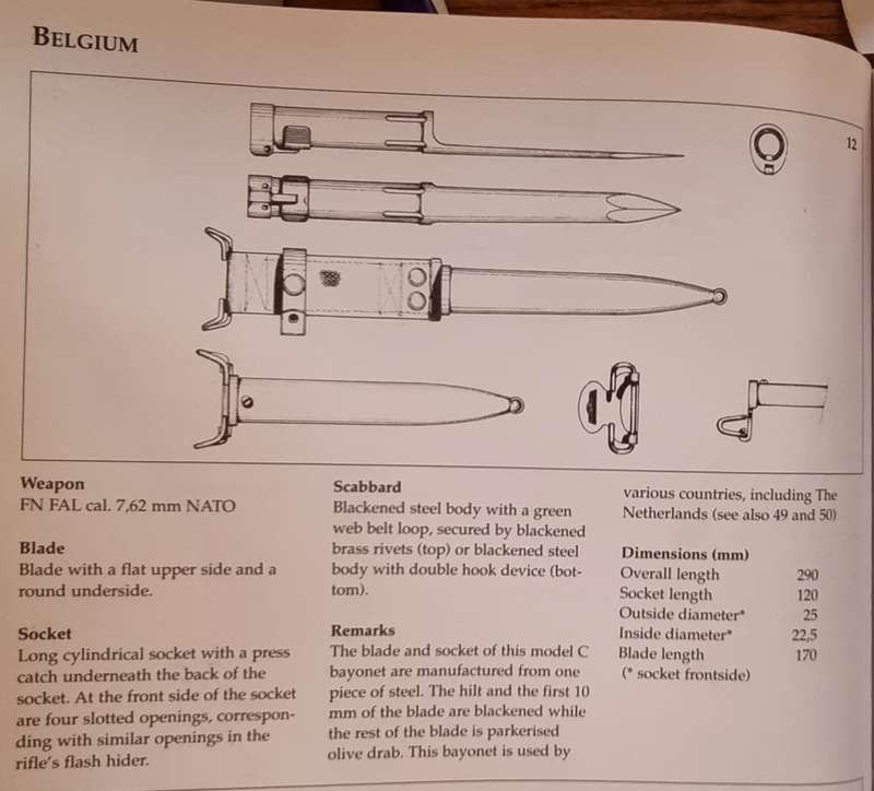 SWISS SIG 540 AND BELGIAN FN FAL C BAYONETS