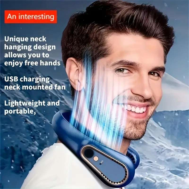 USB Charging Portable Neck Hanging Fan