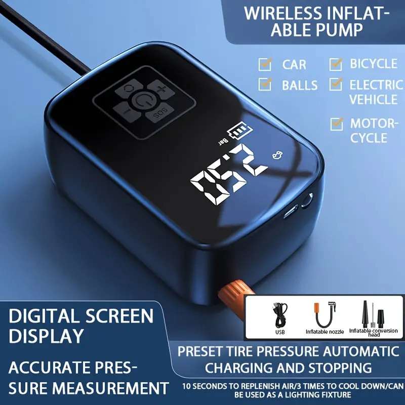Portable Car Air Compressor Inflator Wireless