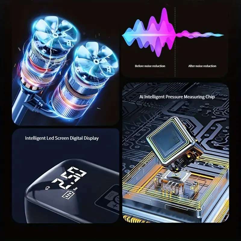 Portable Car Air Compressor Inflator Wireless