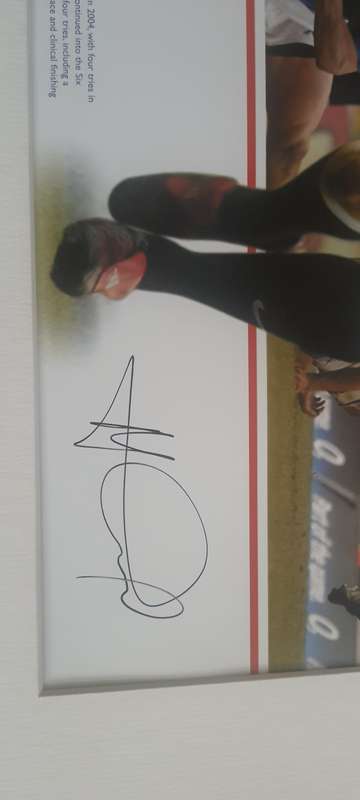 England Rugby legend Mark Cueto signed Picture montage.