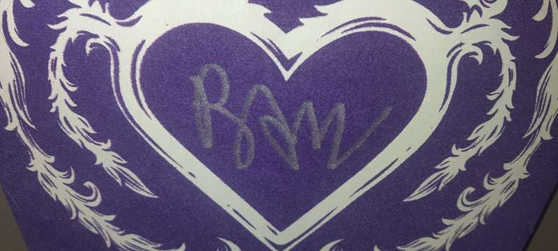 Hand signed Bam Magera Heart foundation Velvet skate board.