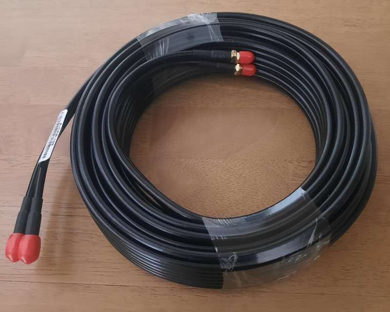 Poynting CAB-109 10m Twin HDF-195 Low Loss Cable with SMA(m) 