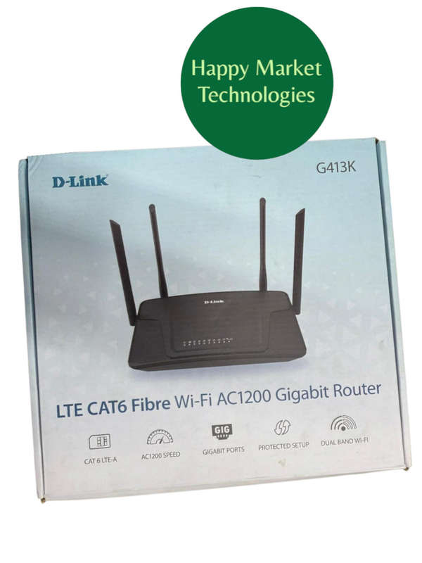 D-Link G413K LTE CAT6 Fibre Wi-Fi AC1200 Gigabit Router,