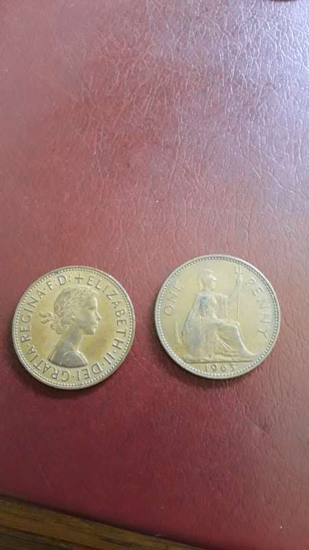 GB 1 penny   1963