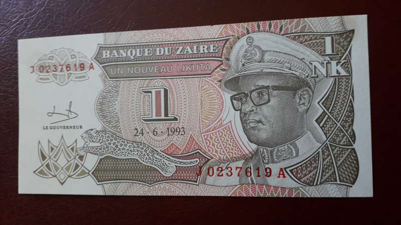 Zaire  one Likuta 1993
