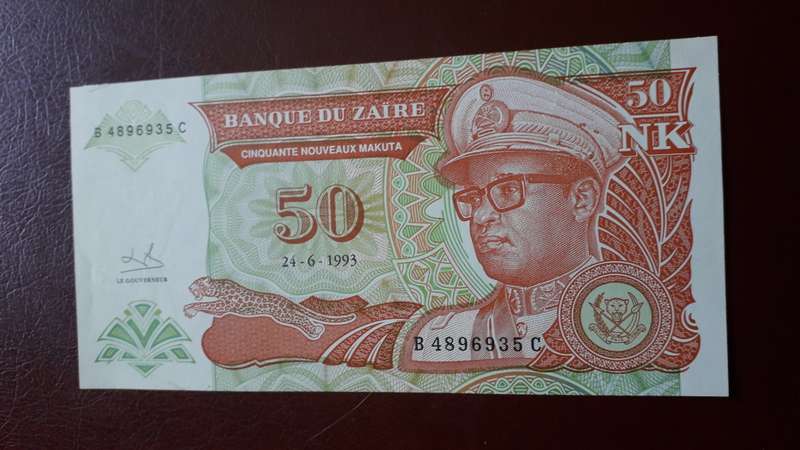 Zaire  50 Makuta 1993
