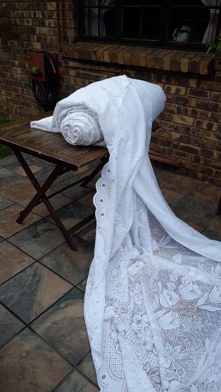 Curtain fabric bail  @ 36 m long by 260 cm drop length (white)