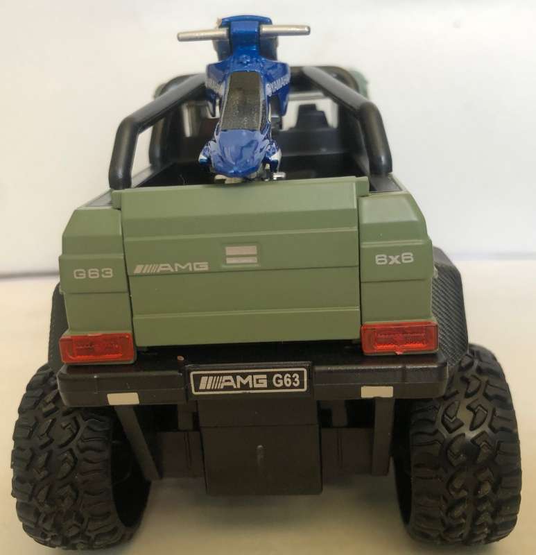 Mercedes G63 AMG 6x6 (W463) 2017 moss-green 1/28 NEW+boxed ASU model #2348 instant wheels