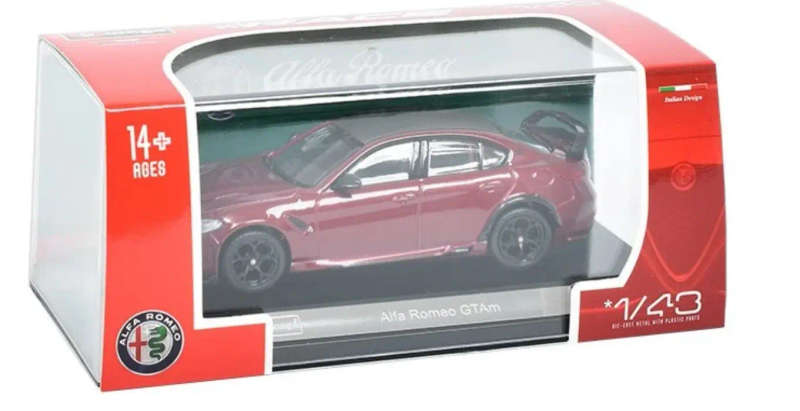 Alfa Romeo Giulia GTAm 2020 red metallic 1/43 Bburago NEW+boxed #6090 instant wheels