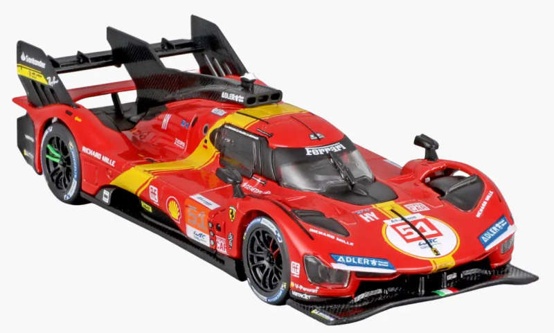 Ferrari 499P 3.0 Turbo V6  24h LeMans 2023 red 1/43 Bburago LeMans NEW+boxed  #6096 instant wheels