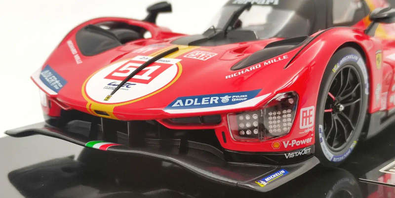 Ferrari 499P 3.0 Turbo V6  24h LeMans 2023 red 1/43 Bburago LeMans NEW+boxed  #6096 instant wheels