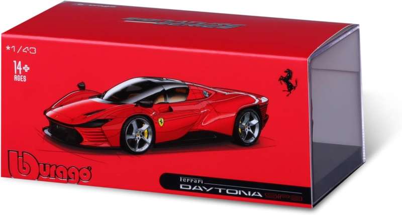 Ferrari Daytona SP3 2021 red/black 1/43 Bburago Signature NEW+boxed #6102 instant wheels