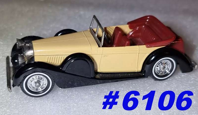 Lagonda Drophead Coupe '38 beige+black 1/43 Matchbx-Lesney/MOY NEW+reblistered #6106  instant wheels