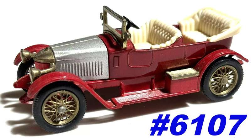 Prince Henry Vauxhall 1914 red/silver 1/43 Matchbox MOY NEW+reblistered #6107 instant wheels