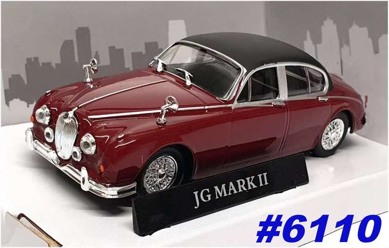 Jaguar Mk.II 2000 dark red 1/43 Cararama NEW+boxed #6110 instant wheels