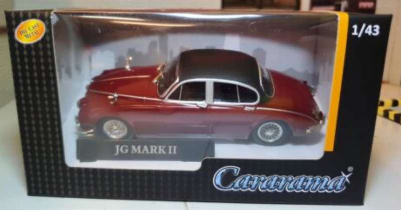 Jaguar Mk.II 2000 dark red 1/43 Cararama NEW+boxed #6110 instant wheels