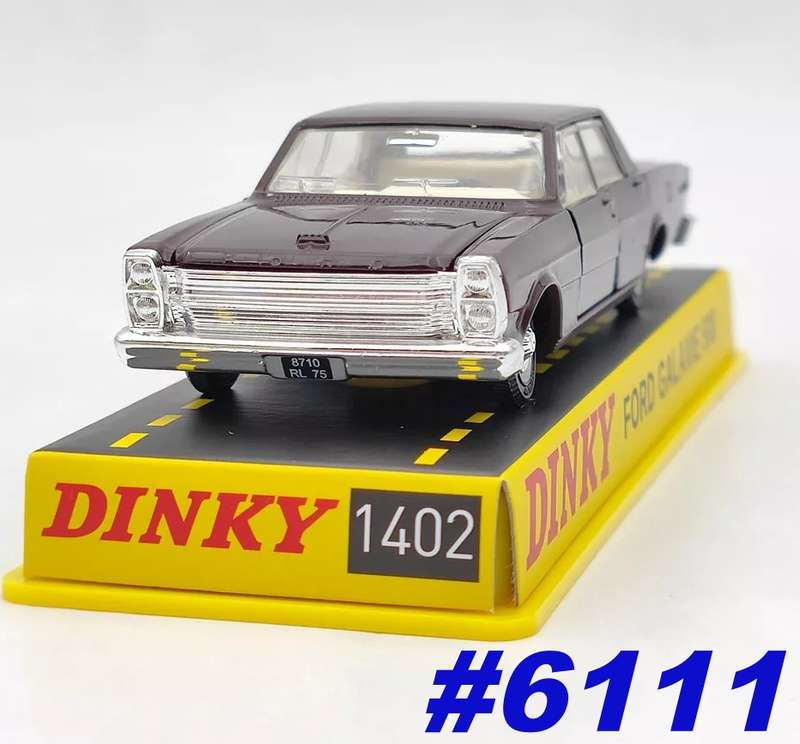 Ford Galaxie 500 1966 black 1/43 Atlas/Dinky NEW+boxed #6111 instant wheels