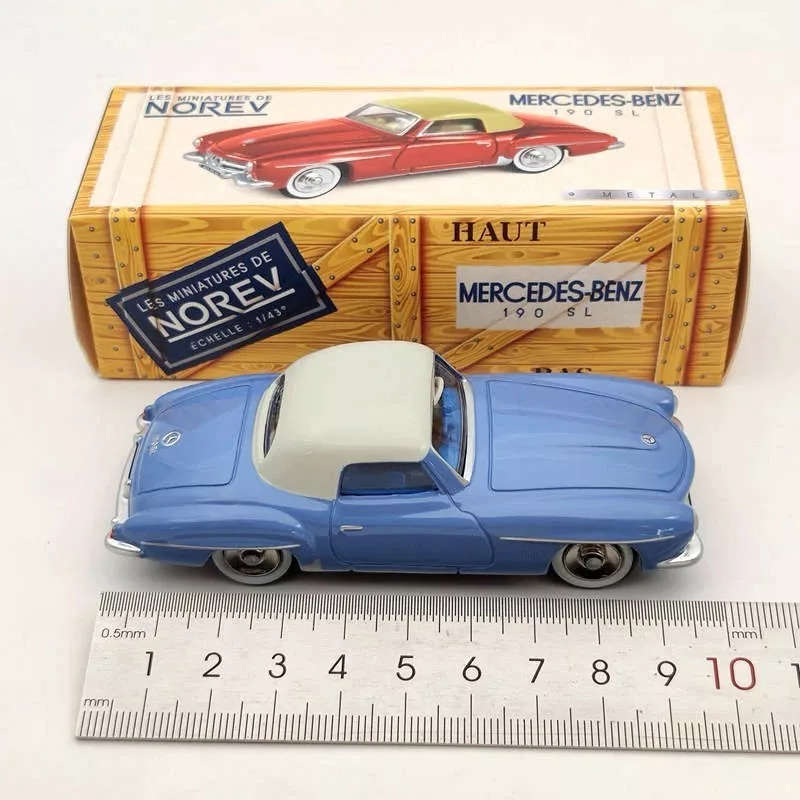 Mercedes-Benz 190SL 1956 grey/blue 1/43 Norev NEW+boxed #6112 instant wheels