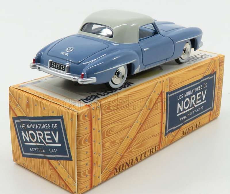 Mercedes-Benz 190SL 1956 grey/blue 1/43 Norev NEW+boxed #6112 instant wheels
