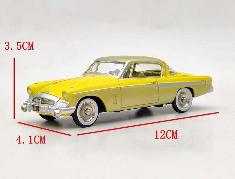 Studebaker Speedster Coupe 1955 yellow+gold 1/43 GFCC TOYS NEW+boxed #6113 instant wheels