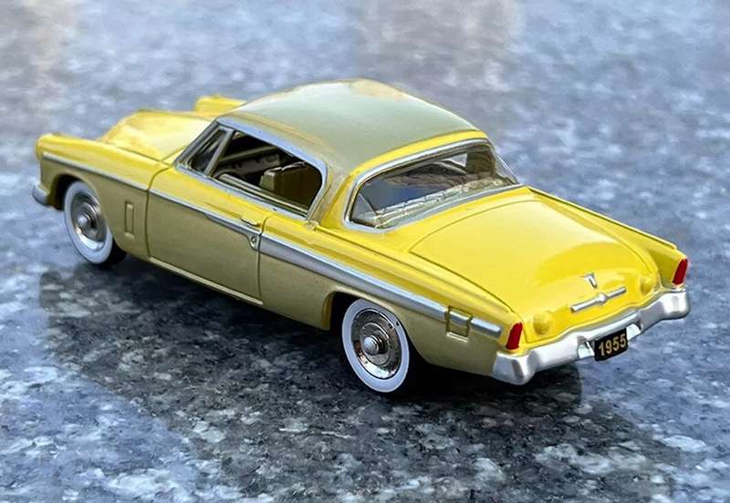 Studebaker Speedster Coupe 1955 yellow+gold 1/43 GFCC TOYS NEW+boxed #6113 instant wheels