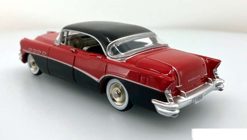 Buick Roadmaster-Riviera 4-door hardtop 1956 red+black 1/43 GFCC TOYS NEW+boxed #6114 instant wheels