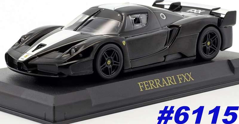 Ferrari FXX 2005 black+white 1/43 IXO/Altaya NEWinBlister #6115 instant wheels