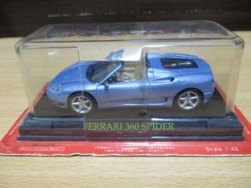 Ferrari 360 Spider 2008 lt.blue-met 1/43 IXO/Altaya NEWinBlister #6116 instant wheels