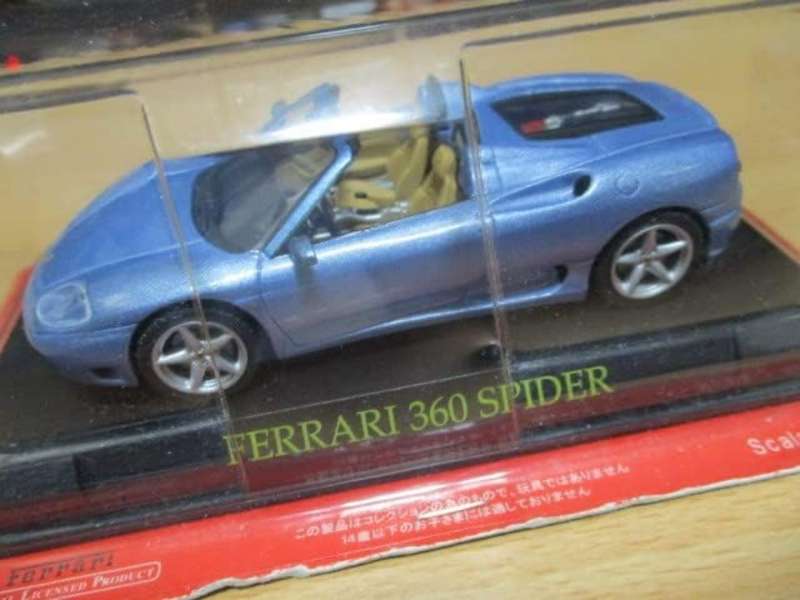 Ferrari 360 Spider 2008 lt.blue-met 1/43 IXO/Altaya NEWinBlister #6116 instant wheels