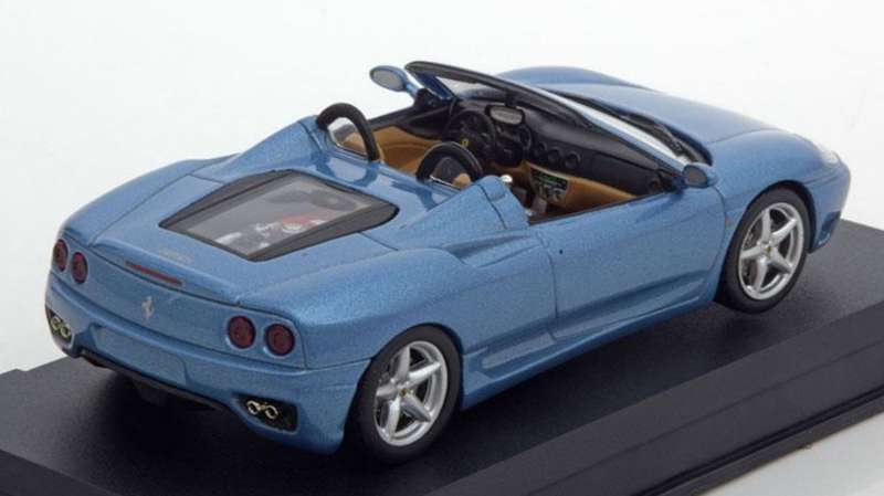 Ferrari 360 Spider 2008 lt.blue-met 1/43 IXO/Altaya NEWinBlister #6116 instant wheels