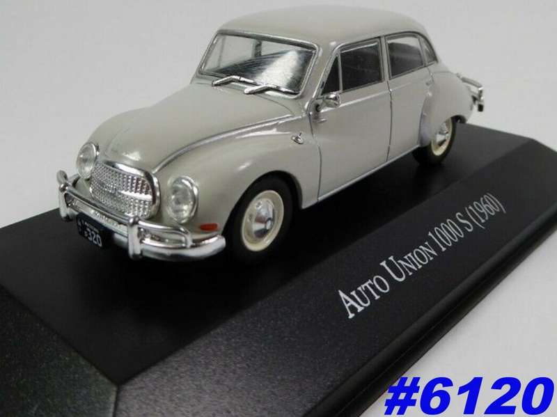 Auto Union DKW 1000S 1960 lt.grey 1/43 IXO/Altaya NEW+boxed #6120 instant wheels