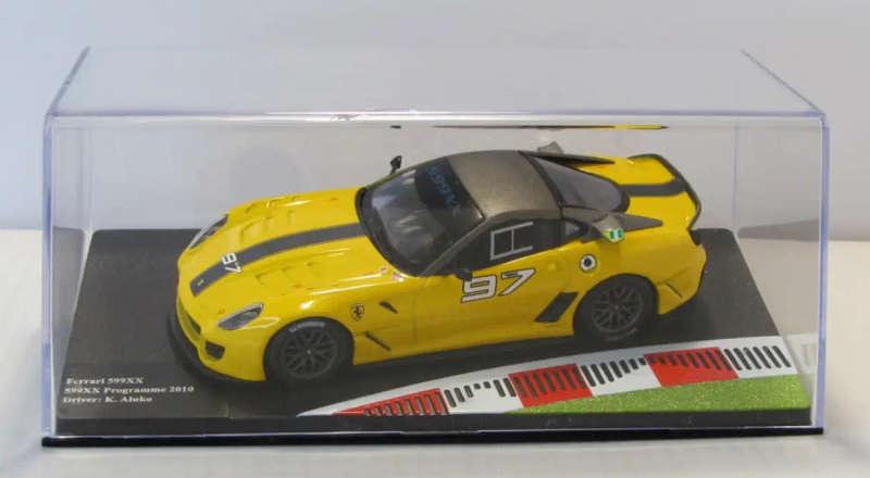 Ferrari 599XX #97 (K.Aluko) 2010 yellow  1/43 IXO/Altaya NEW+boxed #6123 instant wheels