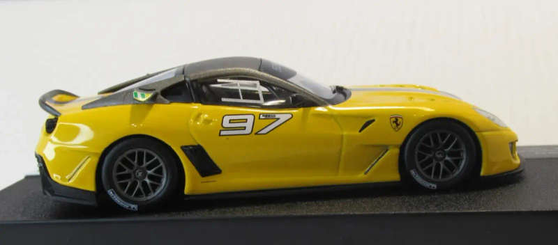 Ferrari 599XX #97 (K.Aluko) 2010 yellow  1/43 IXO/Altaya NEW+boxed #6123 instant wheels