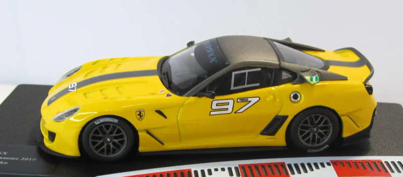Ferrari 599XX #97 (K.Aluko) 2010 yellow  1/43 IXO/Altaya NEW+boxed #6123 instant wheels