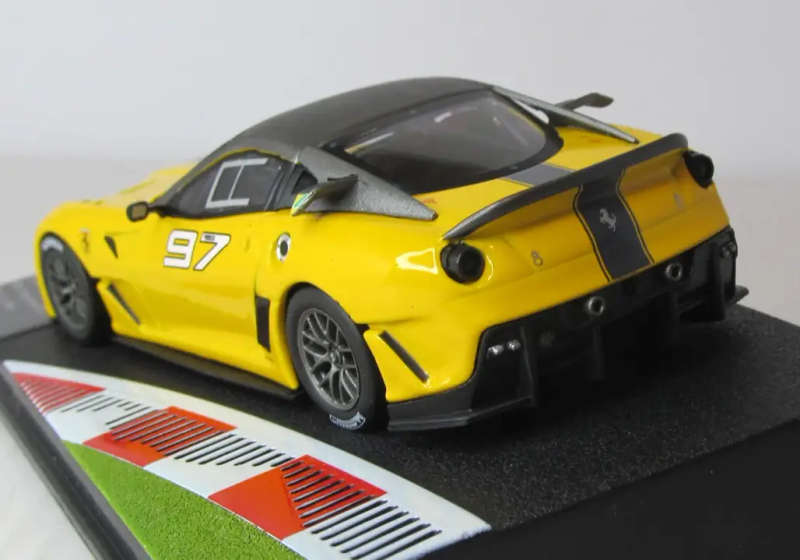 Ferrari 599XX #97 (K.Aluko) 2010 yellow  1/43 IXO/Altaya NEW+boxed #6123 instant wheels