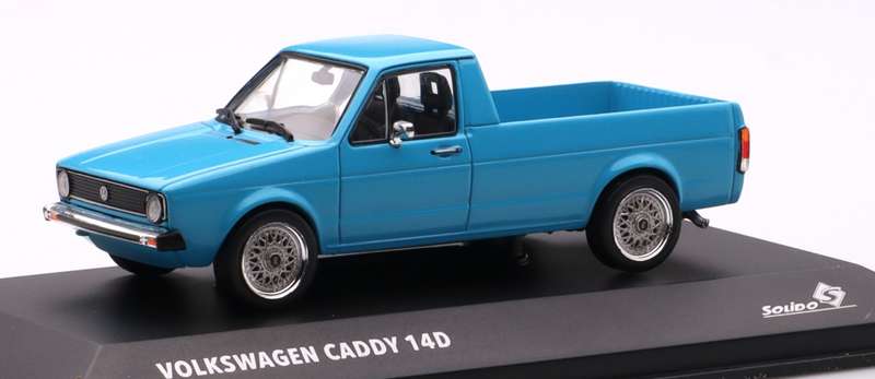 Volkswagen Golf Caddy (14D) Pick-up 1990 blue 1/43 Solido NEW+boxed #6133 instant wheels