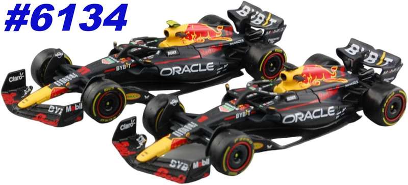 RedBull RB19 F1 2023 M.Verstappen/#1+S.Perez/#11 2carset 1/43 Bburago NEW+boxed #6134 instant wheels