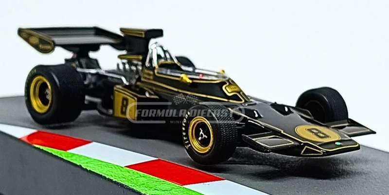 Lotus 72D F1  #8 (E.Fittipaldi) 1972 black/gold 1/43 IXO/Altaya NEW+boxed #6138 instant wheels